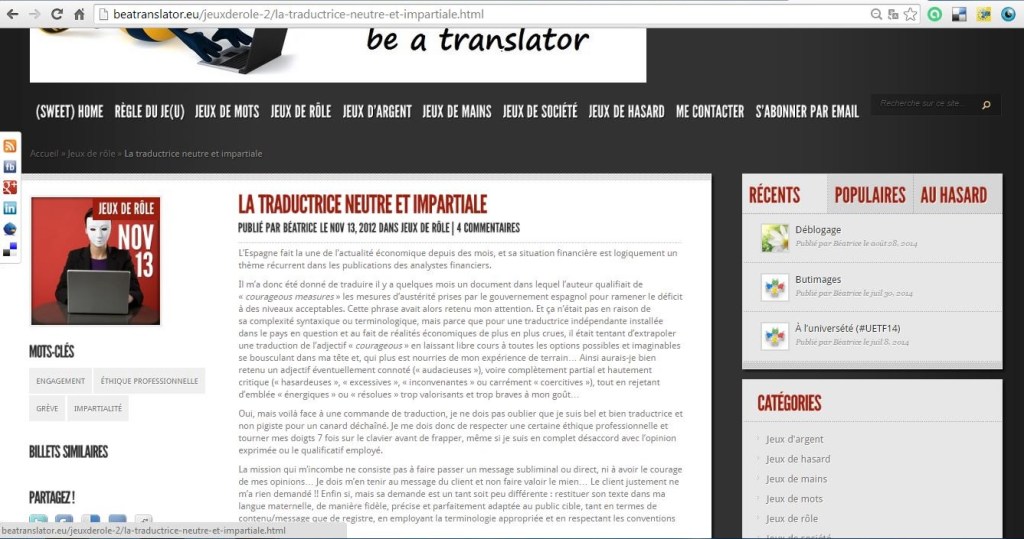 La traductrice neutre et impartiale_capture pour billet